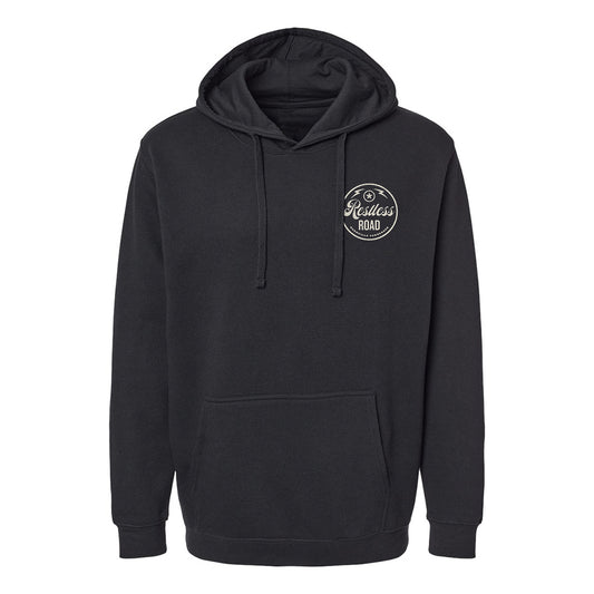 RR charcoal pullover hoodie front Restless Road